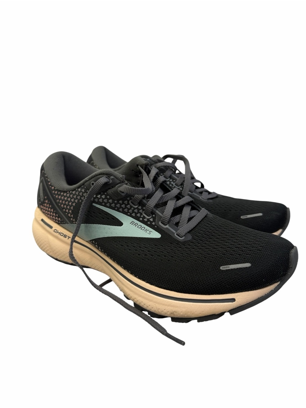 Brooks Shoes Womens 9.5 Medium B Ghost 14 Road Running Sneakers Black Mesh